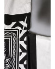 Dolce & Gabbana White Black Print Cotton Sweatshirt Sweater