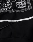 Dolce & Gabbana Black Bandana Hooded Men Sweatshirt Sweater