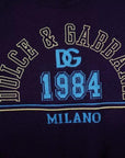 Dolce & Gabbana Blue 1984 Milano CrewNeck Sweatshirt Sweater