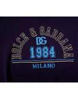 Dolce & Gabbana Blue 1984 Milano CrewNeck Sweatshirt Sweater