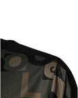 Dolce & Gabbana Army Green Polyester Logo Full Zip Sweater