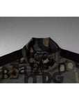 Dolce & Gabbana Army Green Polyester Logo Full Zip Sweater