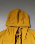 Dolce & Gabbana Yellow Logo Plaque Hooded Full Zip Sweater
