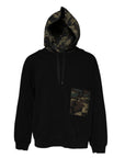 Dolce & Gabbana Black Camouflage Hooded Sweatshirt Sweater