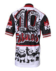 Dolce & Gabbana Multicolor King Panda Print Zipper Collar T-shirt