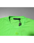 Dolce & Gabbana Green Logo Polyester Crew Neck T-shirt