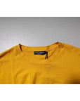 Dolce & Gabbana Dark Yellow Logo Cotton Men Crew Neck T-shirt