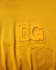 Dolce & Gabbana Dark Yellow Logo Cotton Men Crew Neck T-shirt
