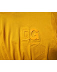 Dolce & Gabbana Dark Yellow Logo Cotton Men Crew Neck T-shirt