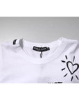 Dolce & Gabbana White Floral Print Cotton Crew Neck T-shirt