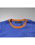 Dolce & Gabbana Blue Graphic Print Cotton Crew Neck T-shirt