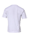 Dolce & Gabbana White Logo Tape Cotton Crew Neck T-shirt