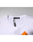 Dolce & Gabbana White Logo Tape Cotton Crew Neck T-shirt
