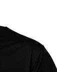 Dolce & Gabbana Black Logo Patch Cotton Crew Neck T-shirt