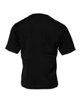 Dolce & Gabbana Black Logo Patch Cotton Crew Neck T-shirt