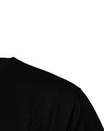 Dolce & Gabbana Black Logo Patch Cotton Crew Neck T-shirt