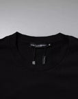 Dolce & Gabbana Black Logo Cotton Men Crew Neck T-shirt