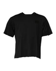 Dolce & Gabbana Black DG Logo Cotton Crew Neck T-shirt