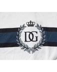 Dolce & Gabbana White Logo Print Cotton Men Crew Neck T-shirt