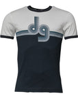 Dolce & Gabbana White Blue Logo Cotton Men Crew Neck T-shirt