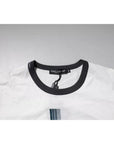 Dolce & Gabbana White Blue Logo Cotton Men Crew Neck T-shirt