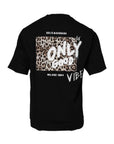 Dolce & Gabbana Black Amore Leopard Cotton Crew Neck T-shirt
