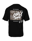 Dolce & Gabbana Black Amore Leopard Cotton Crew Neck T-shirt