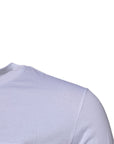 Dolce & Gabbana White Logo Plaque Cotton Crew Neck T-shirt