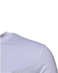 Dolce & Gabbana White Logo Plaque Cotton Crew Neck T-shirt