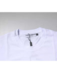 Dolce & Gabbana White Logo Plaque Cotton Crew Neck T-shirt