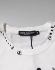 Dolce & Gabbana White Graphic Print Cotton Crew Neck T-shirt