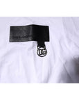 Dolce & Gabbana White Logo Patch Cotton Crew Neck T-shirt