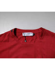 Dolce & Gabbana Red DG Logo Cotton Crew Neck T-shirt