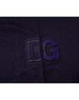 Dolce & Gabbana Navy Blue DG Logo Cotton Crew Neck T-shirt