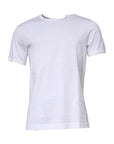 Dolce & Gabbana White Cotton Crew Neck Short Sleeves T-shirt