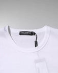 Dolce & Gabbana White Cotton Crew Neck Short Sleeves T-shirt