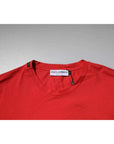 Dolce & Gabbana Red DG Logo Patch Cotton Crew Neck T-shirt