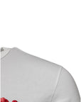 Dolce & Gabbana White Cotton Logo Floral Crew Neck T-shirt