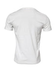 Dolce & Gabbana White Cotton Logo Floral Crew Neck T-shirt