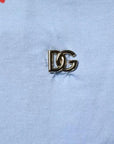 Dolce & Gabbana Light Blue Coral Cotton Men Crew Neck T-shirt