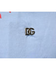 Dolce & Gabbana Light Blue Coral Cotton Men Crew Neck T-shirt