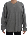 Dolce & Gabbana Elegant Gray Silk Crewneck Pullover Sweater