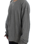 Dolce & Gabbana Elegant Gray Silk Crewneck Pullover Sweater