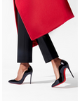 Christian Louboutin Black Patent Leather Hot Chick Pumps 100