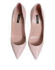 Dolce & Gabbana Pink Patent Leather Stiletto Heel Pumps Shoes