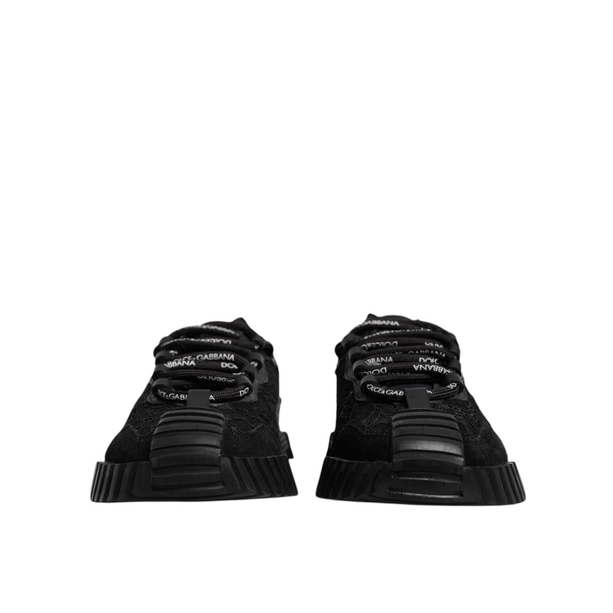 Dolce & Gabbana Black Nylon Low Top NS1 Sneakers Shoes