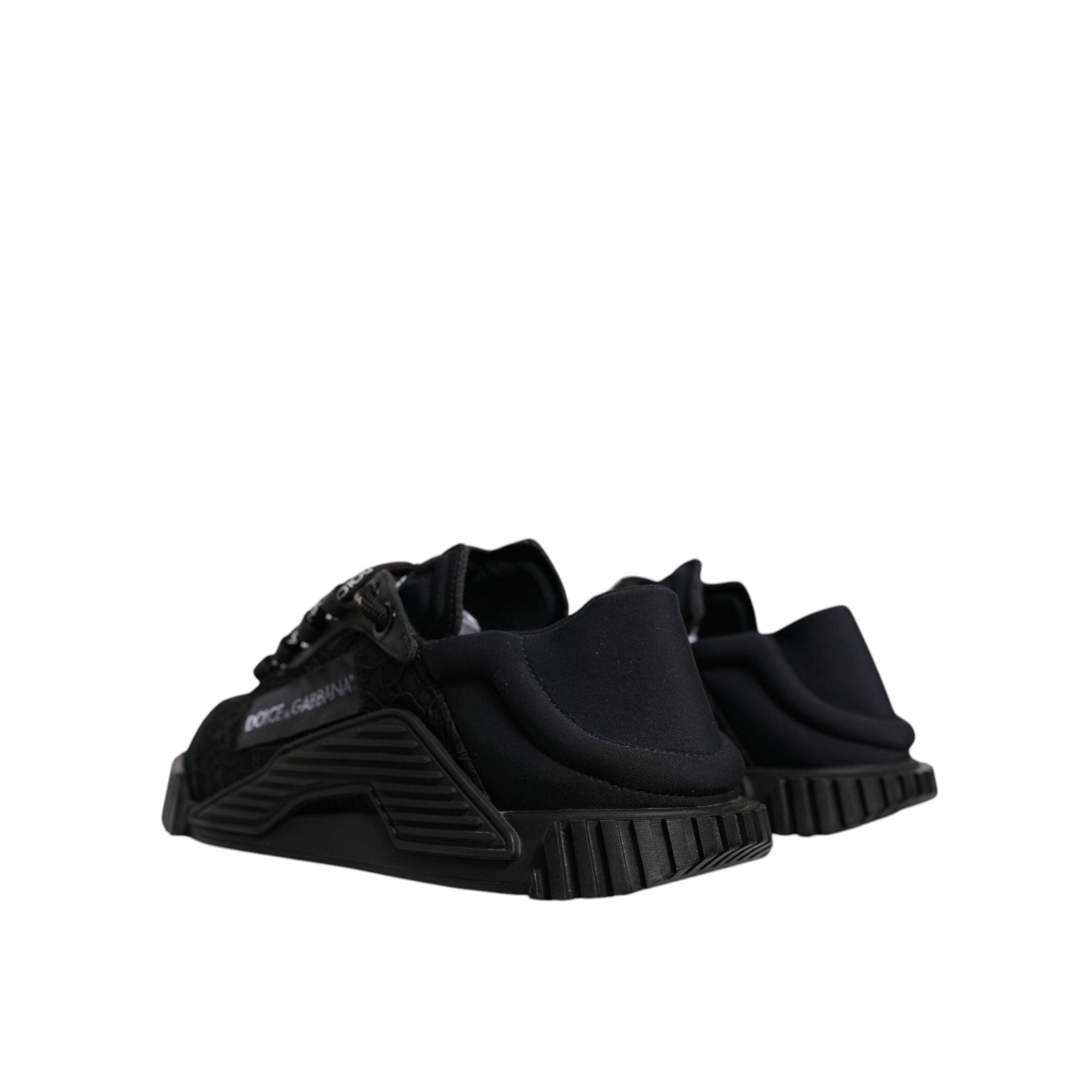 Dolce & Gabbana Black Nylon Low Top NS1 Sneakers Shoes