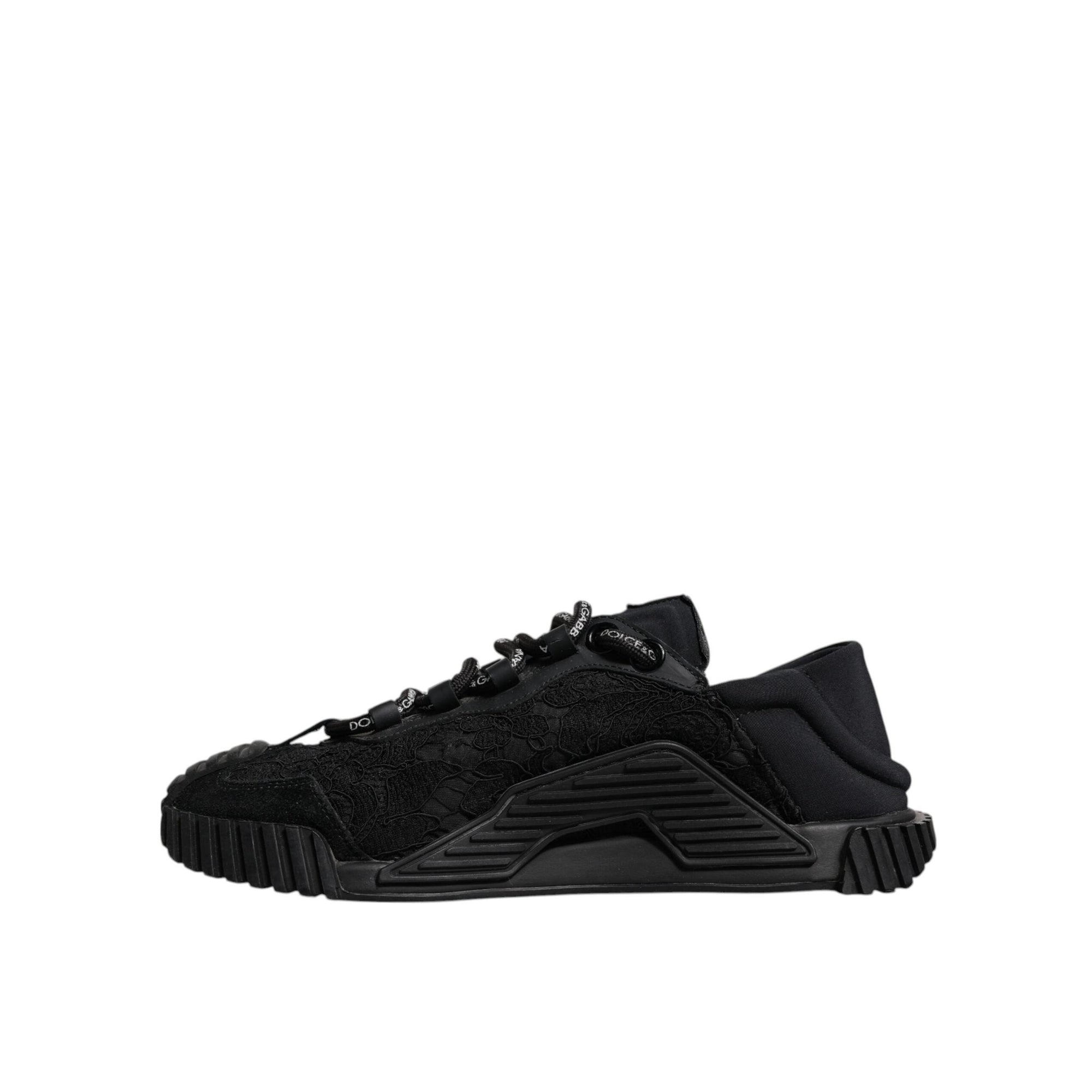 Dolce & Gabbana Black Nylon Low Top NS1 Sneakers Shoes