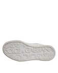 Dolce & Gabbana White Miami Leather Low Top Sneakers Shoes