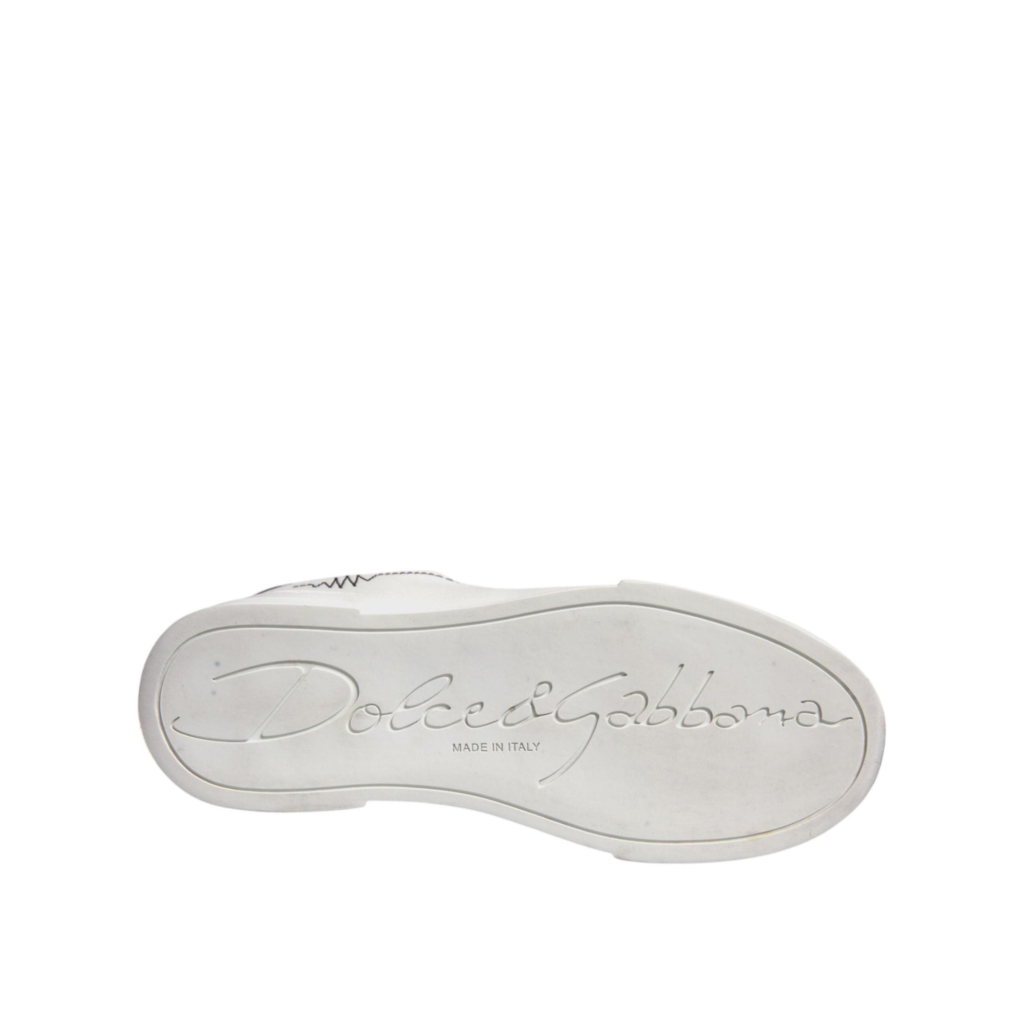 Dolce & Gabbana White Gold Leather Low Top Sneakers Shoes